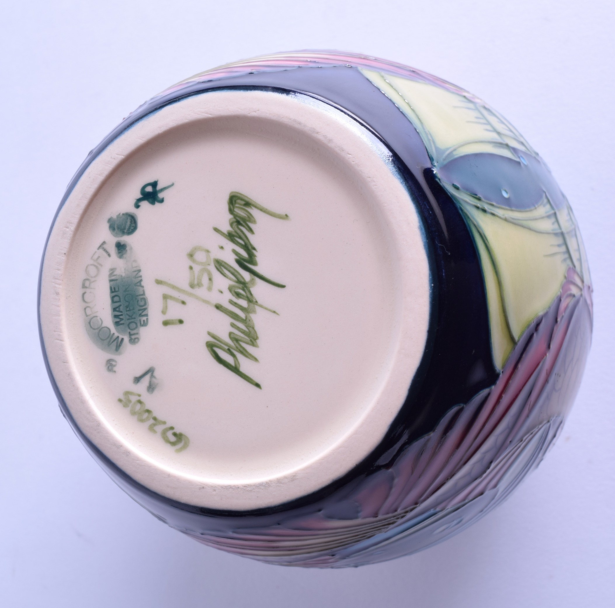 A MOORCROFT 'LAGOON' GINGER JAR designed by Philip Gibson. No 17 of 50. 15 cm high. - Image 2 of 3