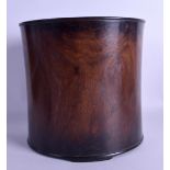 A GOOD CHINESE CARVED HARDWOOD BRUSH POT Bitong, possibly Huanghuali, of cylindrical form. 21.5 cm x