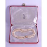 A 9CT GOLD CIRO COSTUME PEARL NECKLACE.