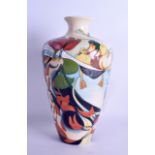 A MOORCROFT 'DUCK POND' VASE designed by Emma Bossons. No 8 of 50. 30.5 cm high.