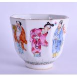 A 19TH CENTURY CHINESE FAMILLE ROSE PORCELAIN TEABOWL Daoguang mark and period, painted with