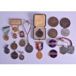 AN INTERESTING COLLECTION OF VINTAGE MEDALLIONS together with badges, pendants, including National