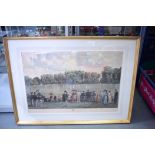 AFTER H JAMYN BROOK, Etching by F G Stevenson, Eton vs Winchester playing cricket. 40 cm x 59 cm.