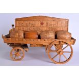 A LATE 19TH/20TH CENTURY MATCH STICK BREWERY DRAY. 43 cm wide.