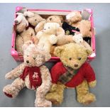 A QUANTITY OF VINTAGE TEDDY BEARS, including some from Harrod's. (qty)