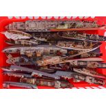 A QUANTITY OF METAL TOY BOATS, mostly of German manufacture. (qty)