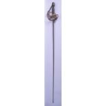 A 1920S CASED G PION FRENCGH FOIL FENCING SWORD. 105 cm long.