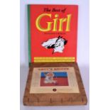 A VINTAGE LOTT'S BRICKS WOODEN BUILDING BLOCK GAME, together with a vintage "The Best of Girl"