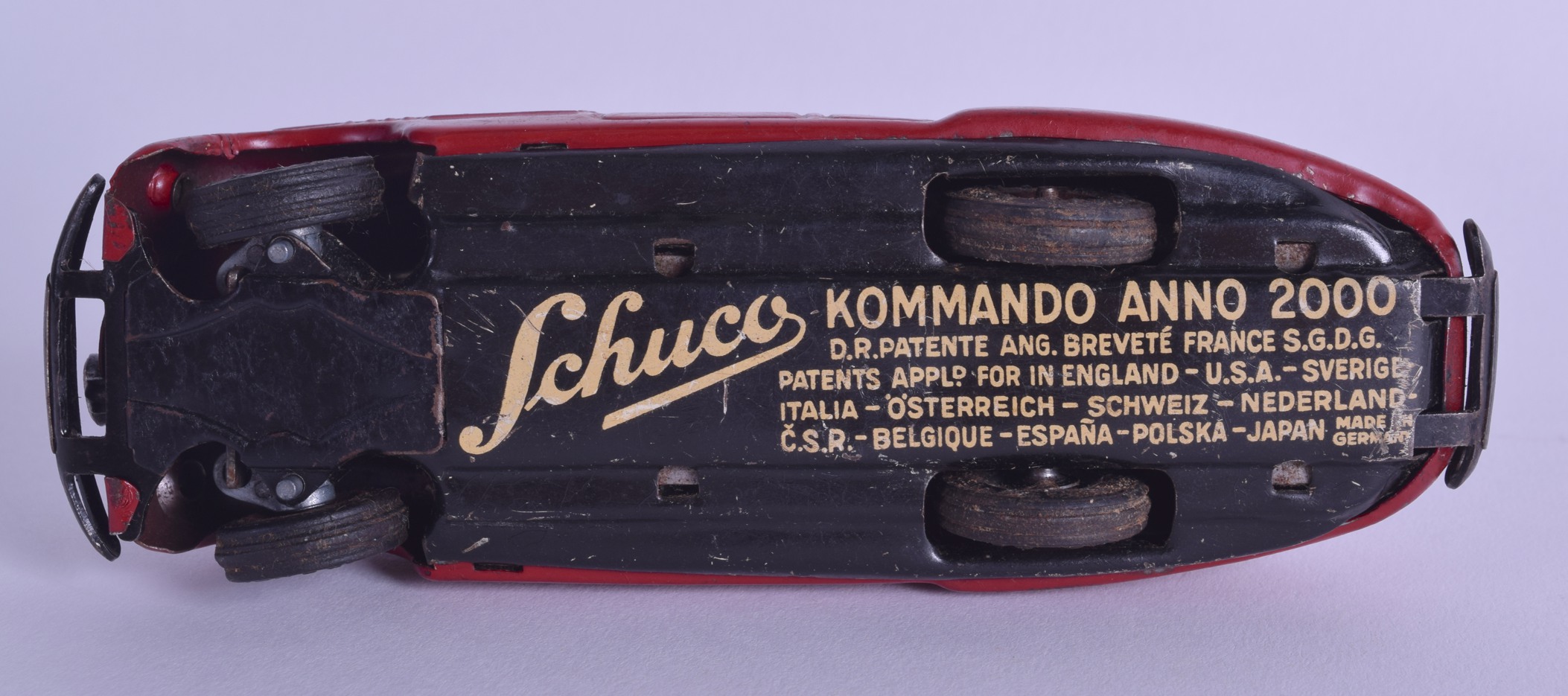 A RARE SCHUCO 'BLOW START' KOMMANDO ANNO 2000 WIND UP CAR. 14 cm long. - Image 3 of 5