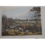 A GOOD COLLECTION OF INDIAN AND RANGOON HAND COLORED ENGRAVINGS, most military themed. (qty)