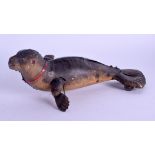 A LOVELY GERMAN BING DRGM TIN PLATE FIGURE OF A SEAL. 18 cm long.
