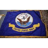 A LARGE AMERICAN NAVY FLAG, depicting an eagle.175 cm x 126 cm.