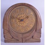 A CHARMING ART DECO FRENCH CARVED WOOD CLOCK C1925 Attributed to Louis Sue and Andre Mare, with