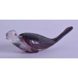 A RARE 19TH CENTURY CHINESE PEKING GLASS SNUFF BOTTLE in the form of a bird. 11.5 cm wide.