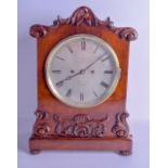 A GOOD EARLY 19TH CENTURY FLAME MAHOGANY DOUBLE FUSEE MANTEL CLOCK by Thompson of Bloomsbury London,