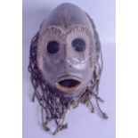 A GOOD EARLY 20TH CENTURY AFRICAN CARVED WOOD TRIBAL MASK possibly Dan Tribe, with unusual