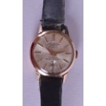 AN 18CT GOLD VALMON INCABLOC LADIES WRISTWATCH. 8 grams not inc strap. 2 cm diameter.