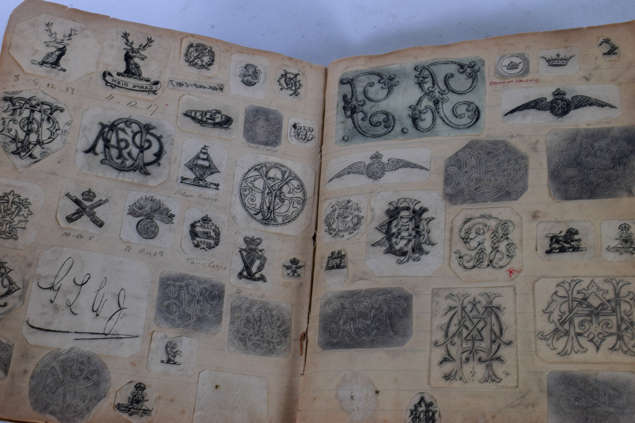 A VINTAGE BOOK OF SEALS AND ENGRAVINGS. - Image 3 of 7