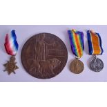 A WWI MEDAL SET including death plaque, presented to L-10611 P T E H Halls R Fus. (4)