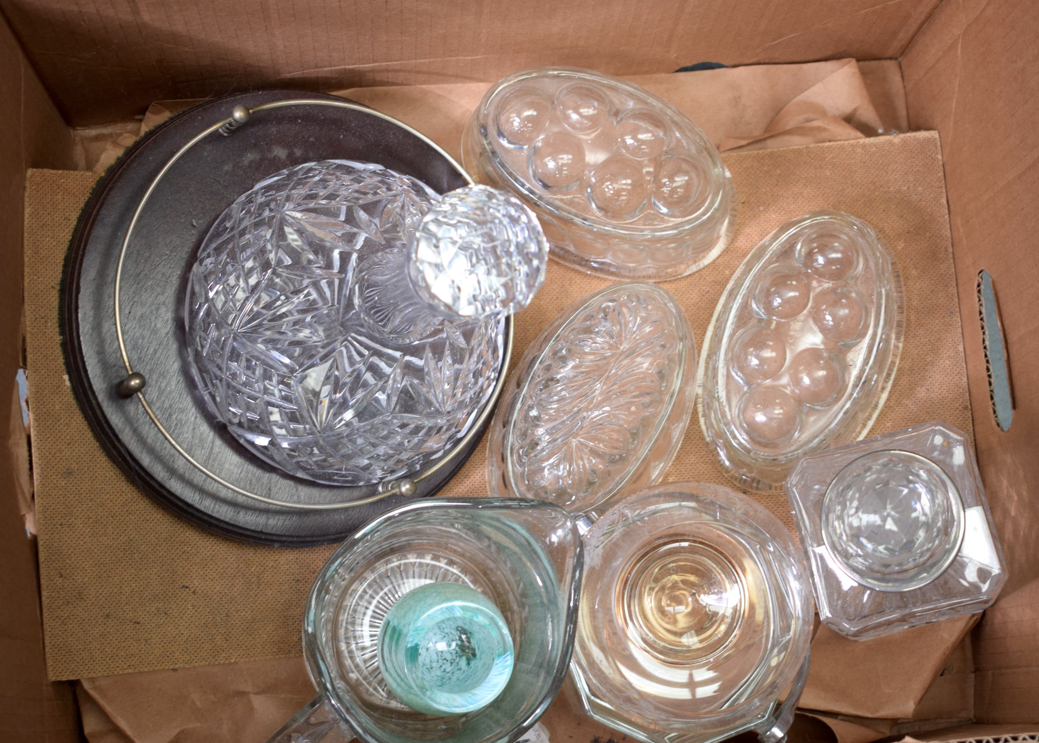 A GROUP OF GLASSWARE, including jelly moulds.(qty)