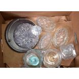A GROUP OF GLASSWARE, including jelly moulds.(qty)
