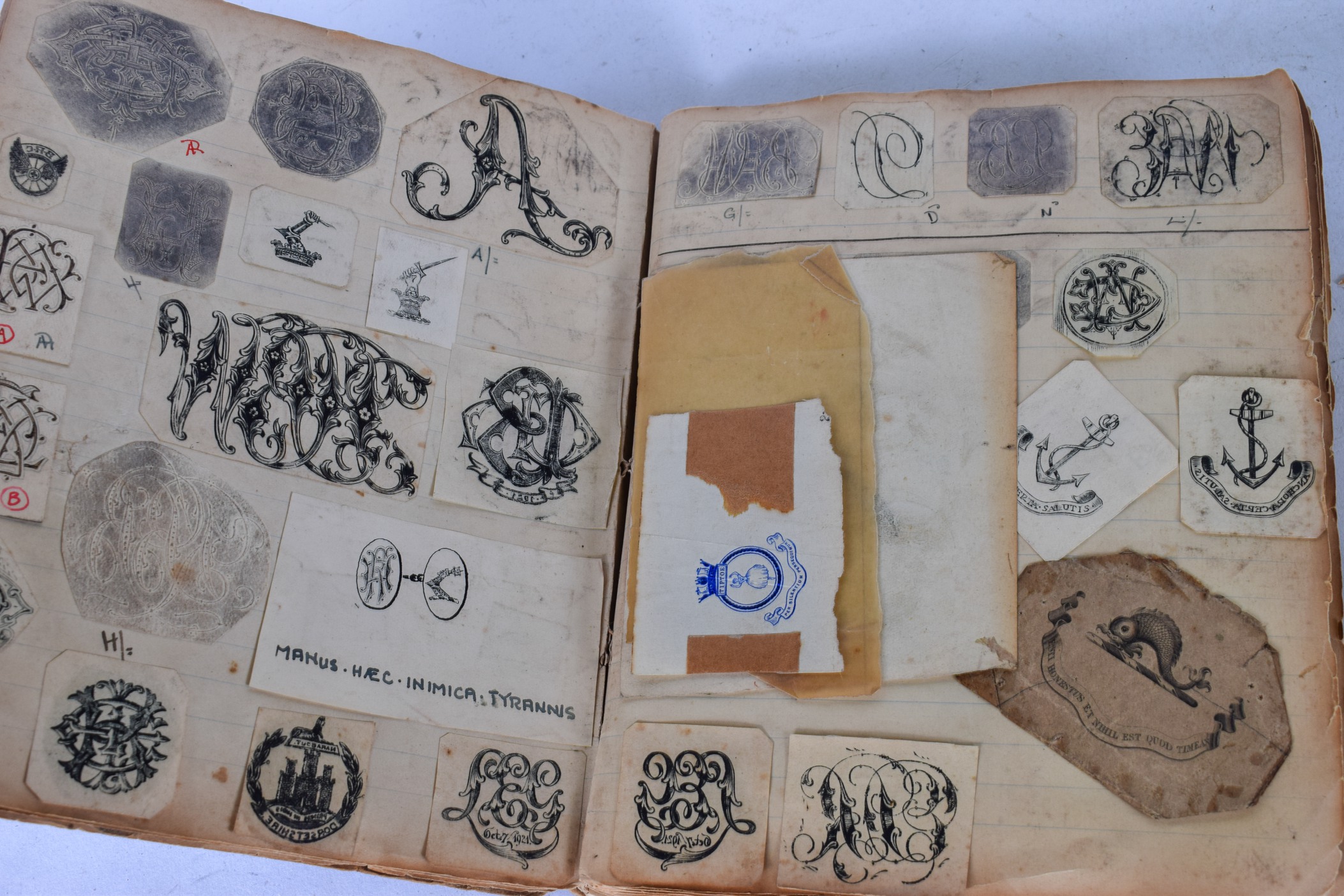 A VINTAGE BOOK OF SEALS AND ENGRAVINGS. - Image 2 of 7