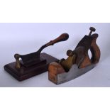 A NORRIS OF LONDON A5 SMOOTHING PLANE, together with an antique cutter. (2)