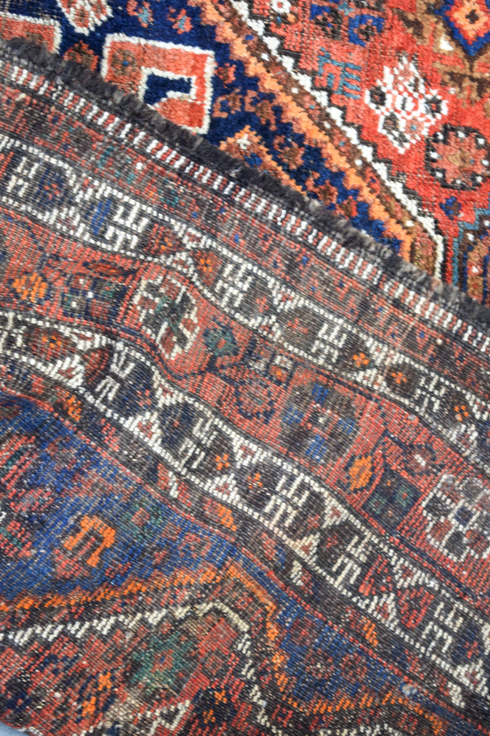 A BLUE GROUND PERSIAN RUG, decorated with symbols and motifs. 247 cm x 169 cm. - Image 4 of 4