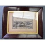 A FRAMED 19TH CENTURY ENGRAVING, "a view of St Andrews in the county of Fife". 20 cm x 32 cm.