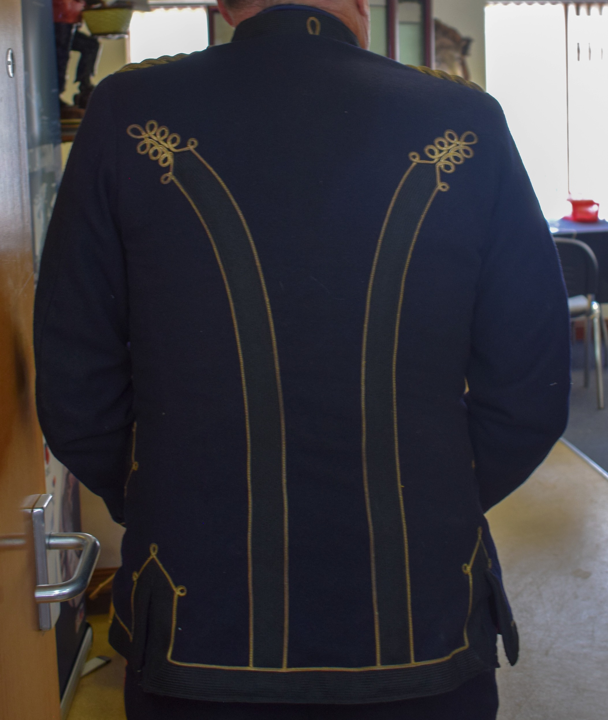 A VINTAGE HUSSARS MILITARY UNIFORM, comprising of jacket and trousers. - Image 2 of 4