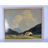 AFTER PAUL HENRY, framed print, "Blue Lake Connemara". 53 cm x 43 cm.