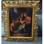 ITALIAN SCHOOL (18TH/19TH Century), frame oil on canvas, Jesus and John the Baptist in an