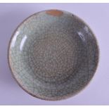 AN 18TH/19TH CENTURY CHINESE CELADON GE TYPE DISH Qing. 12 cm diameter.