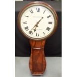 A GOOD LARGE EARLY 19TH CENTURY MAHOGANY HANGING WALL CLOCK by Dwerrihouse Berkeley Square, with