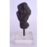 A GOOD FRENCH EGYPTIAN REVIVAL BRONZE FIGURE OF A PHARAOH modelled in the antiquity style,