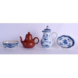 AN EARLY 20TH CENTURY CHINESE YIXING POTTERY TEAPOT AND COVER with unusual triple signature,