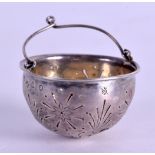 AN UNUSUAL LATE VICTORIAN SCOTTISH SILVER HANGING SIFTER by Hamilton and Inches. Edinburgh 1895. 4.5