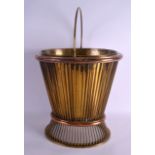 A RARE 18TH CENTURY DUTCH BRASS AND COPPER BUCKET of open work form. 54 cm x 36 cm.