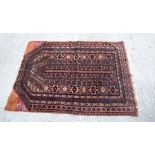 A RARE TURKMEN SALATCHAK CHILDS CRADLE RUG, 140 cm x 102 cm