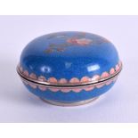 AN EARLY 20TH CENTURY JAPANESE SILVER CLOISONNE ENAMEL PLIQUE A JOUR BOX AND COVER decorated with