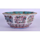 A LATE 19TH CENTURY CHINESE FAMILLE ROSE BARBED PORCELAIN BOWL Guangxu, painted with precious