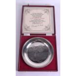 A LIMITED EDITION DIAMOND JUBILEE SILVER BRITISH EMPIRE PLATE No 903 of 1700. 7.8 oz. London 1972.