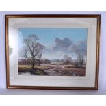 W REEVES (British), framed pastel, signed, country landscape. 35 cm x 49 cm.