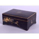 A FINE AND UNUSUAL 19TH CENTURY JAPANESE MEIJI PERIOD KOMAI IRON BOX AND COVER within original