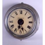 AN ELECTRIC BULLE CHROMED WALL CLOCK S G D G patent. 33 cm diameter.