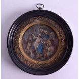 A SUPERB 17TH/18TH CENTURY CONTINENTAL PORTRAIT IVORY MINIATURE probably Italian or French,