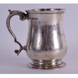 A SILVER CHRISTENING MUG. Chester 1920. 7.3 oz. 9.5 cm high.