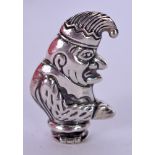 A SOLID SILVER VESTA CASE, in the form of Mr Punch. 5 cm high.