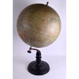 A VERY LARGE ANTIQUE PHYSIQUE POLITIQUE HISTORIQUE J FOREST GLOBE E Girard, Geographie Editeur