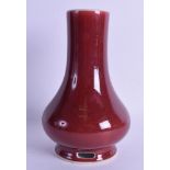 A CHINESE SANG DU BOEUF BALUSTER VASE with open work foot. 21.5 cm high.